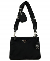PRADA（プラダ）テスート×サフィアーノ ショルダーバッグ 1BH046