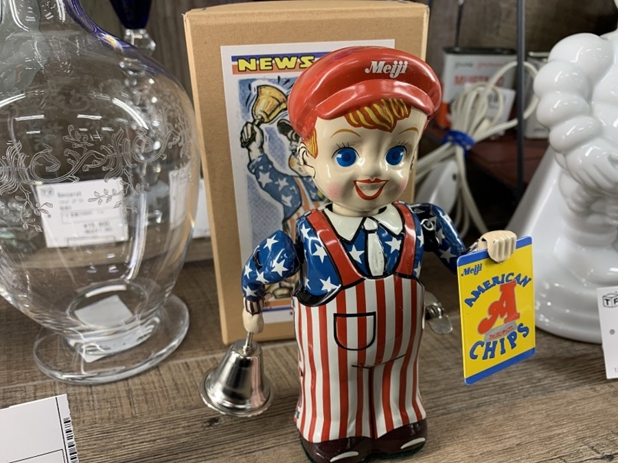 完全復刻版】明治 NEWS-BOYアメリカンチップス 北原照久 レトロ ブリキ