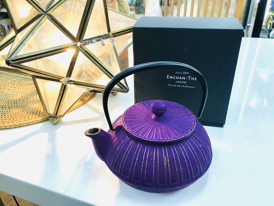 KIKU アンシャンテジャポン カラーポット 敷 セット パープル 650ml  