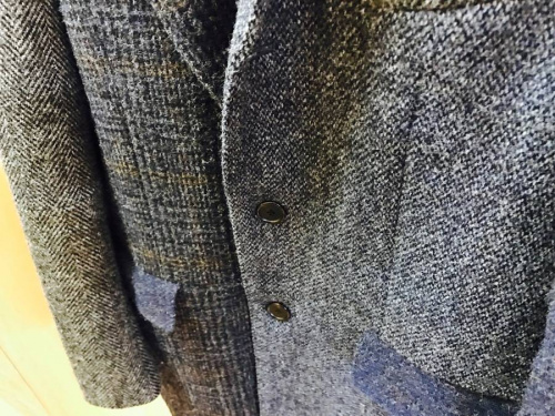 HarrisTweedのチェスターコート