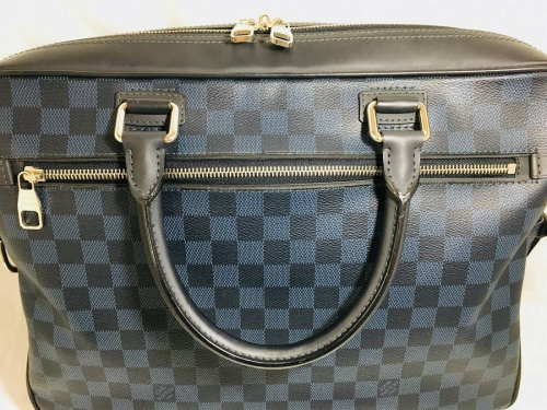 ブリーフケースのダミエ・コバルト