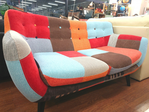 ソファーのパッチワーク