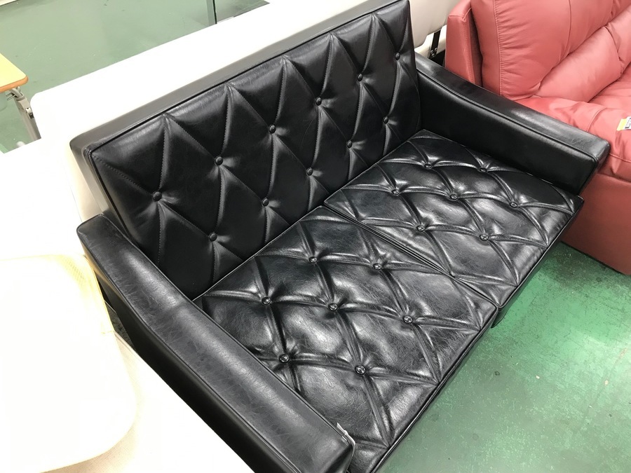 家具ならトレファク吉川店！！ 2人掛けソファー 東谷 合皮 KRAFT SOFA 2人掛け 幅144cm ソファ ヴィンテージレザー風ソファ ポケットコイル