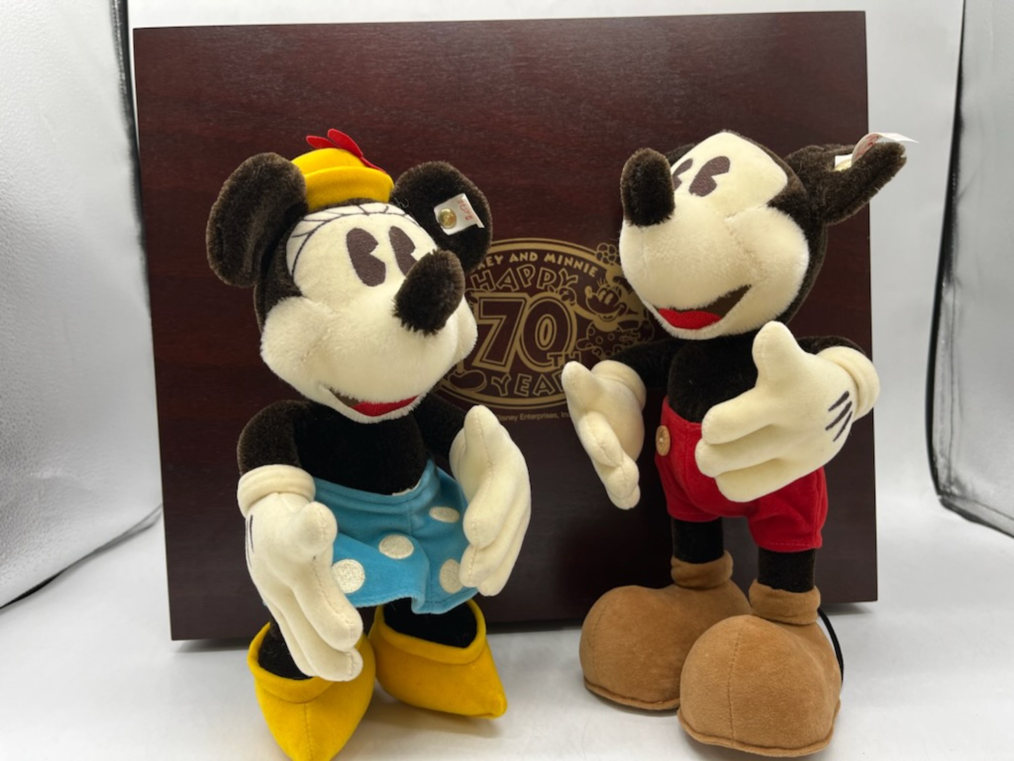 ディズニー70周年　シュタイフ　ミッキー＆ミニー ディズニー70周年シュタイフミッキー＆ミニー