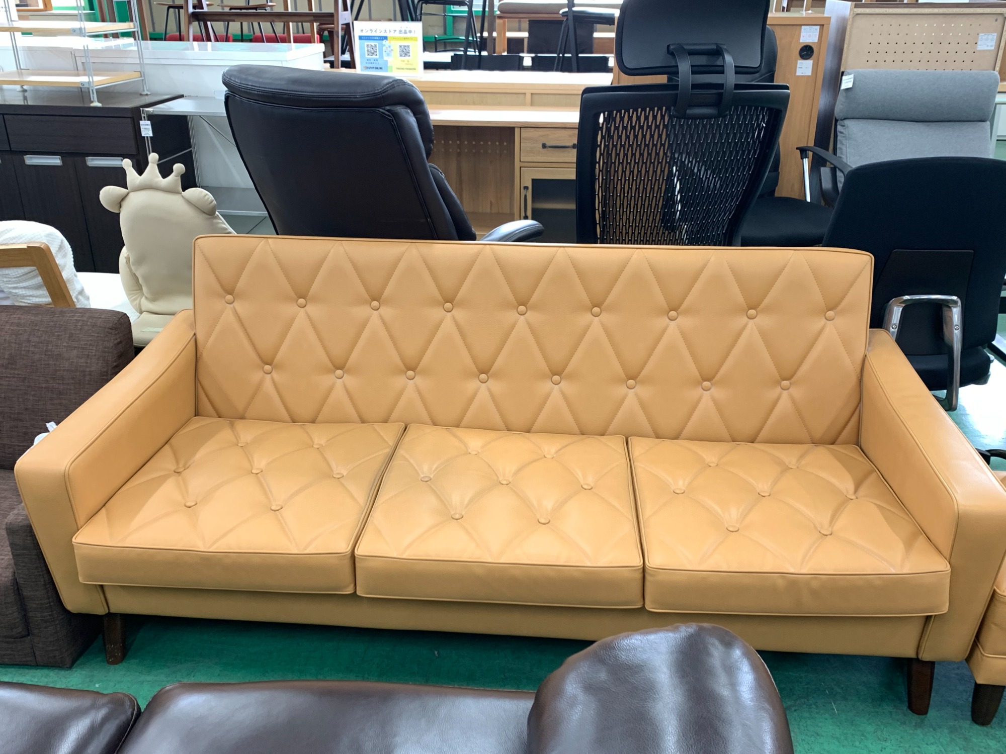 家具ならトレファク吉川店！！ カリモク60 3人掛けソファー