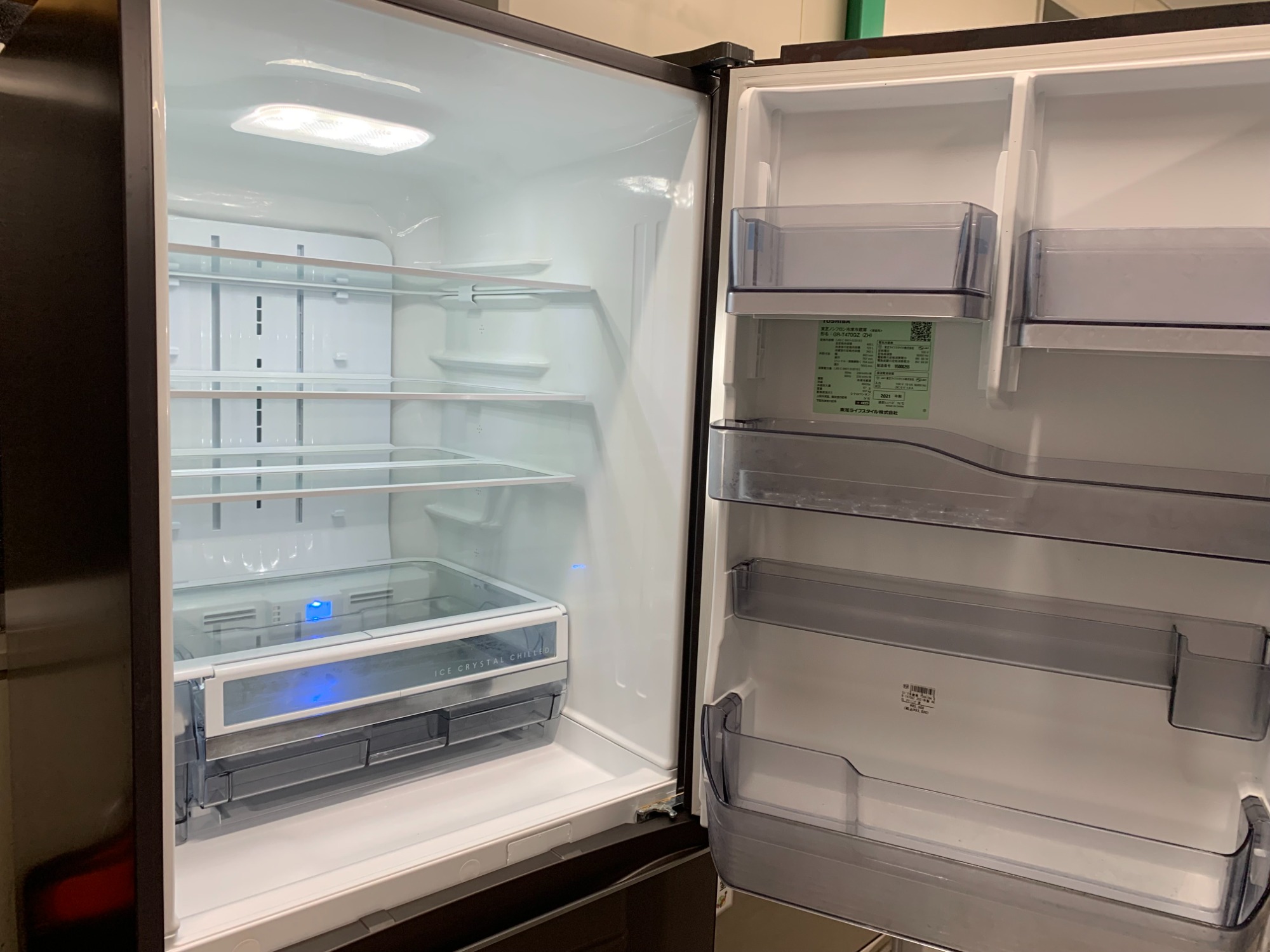 2019年製　TOSHIBA 5ドア冷蔵庫 509L 高圧洗浄済み 2019年製 TOSHIBA 5ドア冷蔵庫 509L 高圧洗浄済み