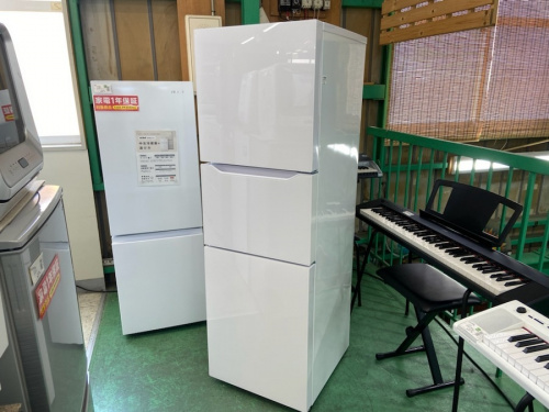 生活家電の3ドア冷蔵庫