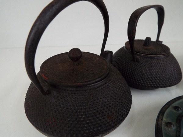 レトロな南部鉄器まとめ売り 南部鉄器 鉄瓶 | 車軸型 亀甲 | 1.2L | 薫山工房