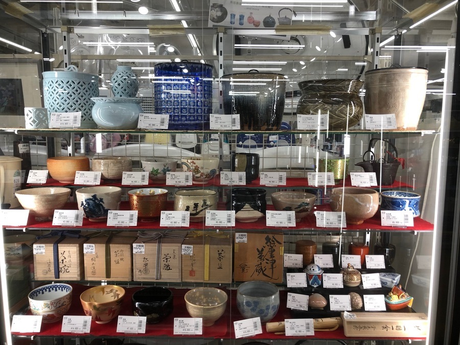 WEB販売中】茶道必需品！ 京焼加藤藤城造 青磁七宝透皆具買取