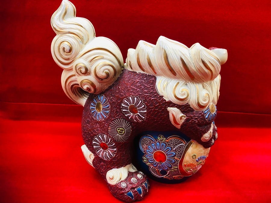 WEB販売中】和雑貨続々入荷中！九谷焼 玉乗り金彩狛犬買取入荷