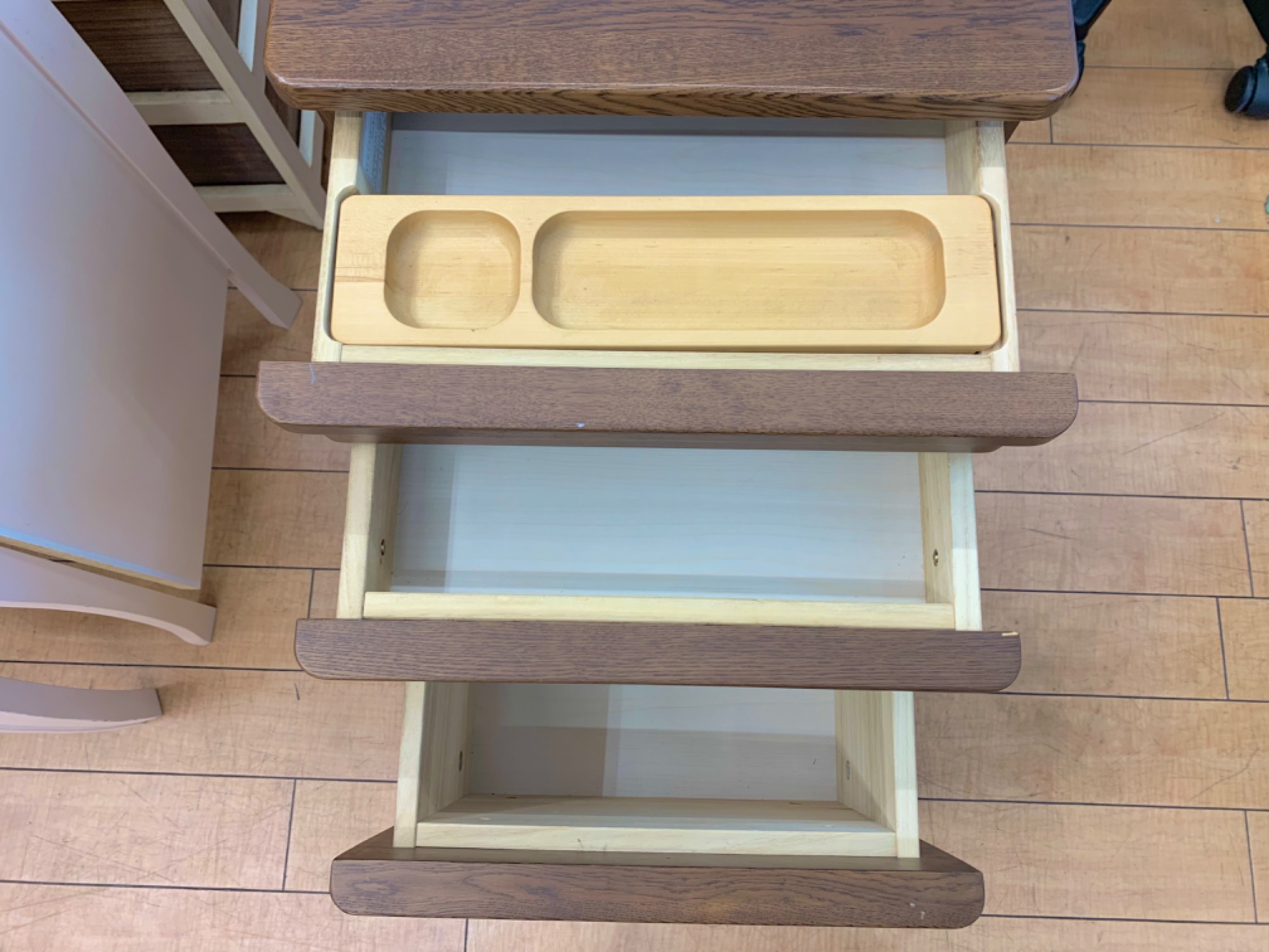 家具ならトレファク吉川店！！   KEYUCA　ライティングデスク　袖机付　ブラウン 家具多数展開中！】KEYUCA/ケユカのライティングデスクが買取入荷