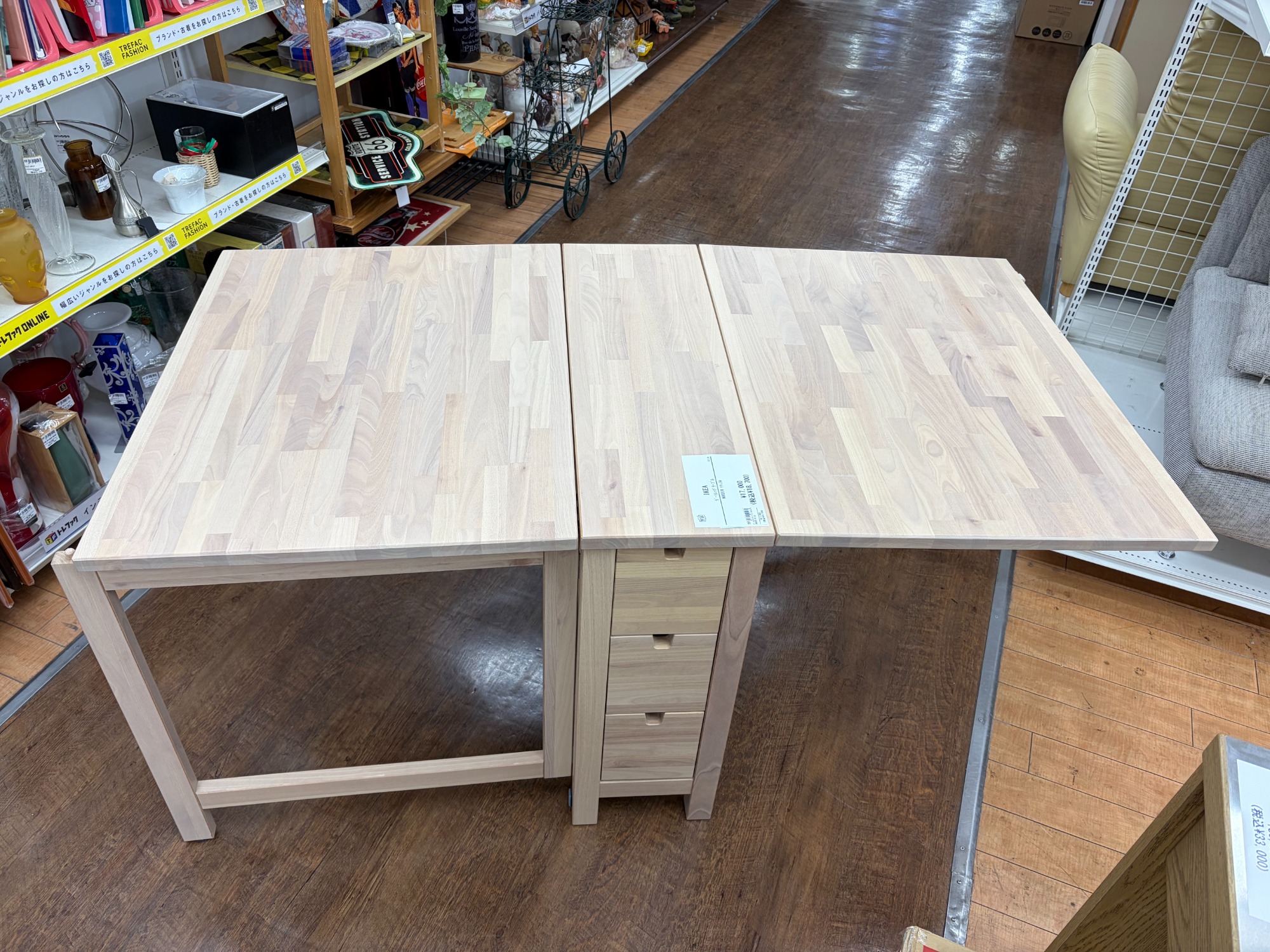 お値下げしました‼️IKEAゲートレッグテーブル 大型家具展示中】IKEA（イケア）のNORDEN ゲートレッグテーブルが買取