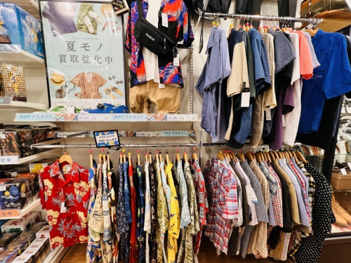 アロハシャツのハーフパンツ