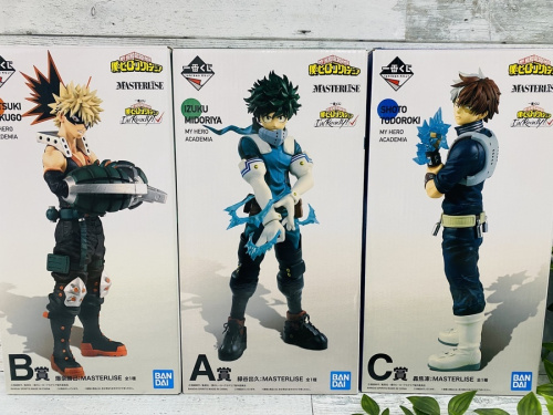 フィギュアの緑谷出久・轟焦凍・爆豪勝己