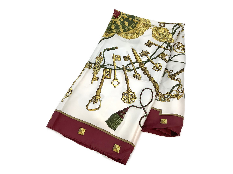 スマホで購入】HERMES （エルメス）スカーフ LES CLES(鍵柄) カレ90の