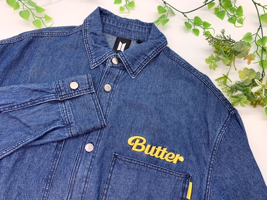 BTS butter デニムシャツ　グッズ BTS butter デニムシャツ グッズの通販 by na's｜ラクマ