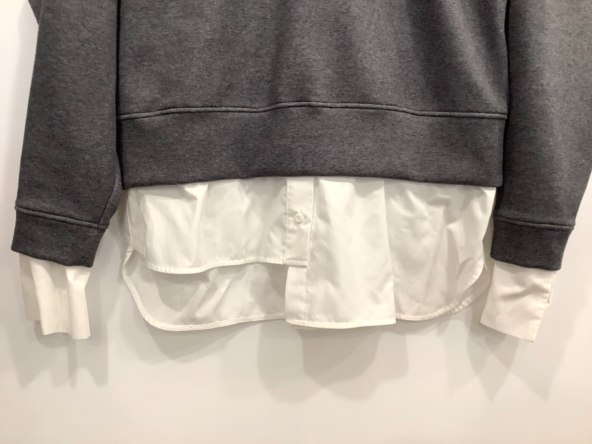 ENFOLD(エンフォルド)ダンボール スウェットシャツ プルオーバーシャツ