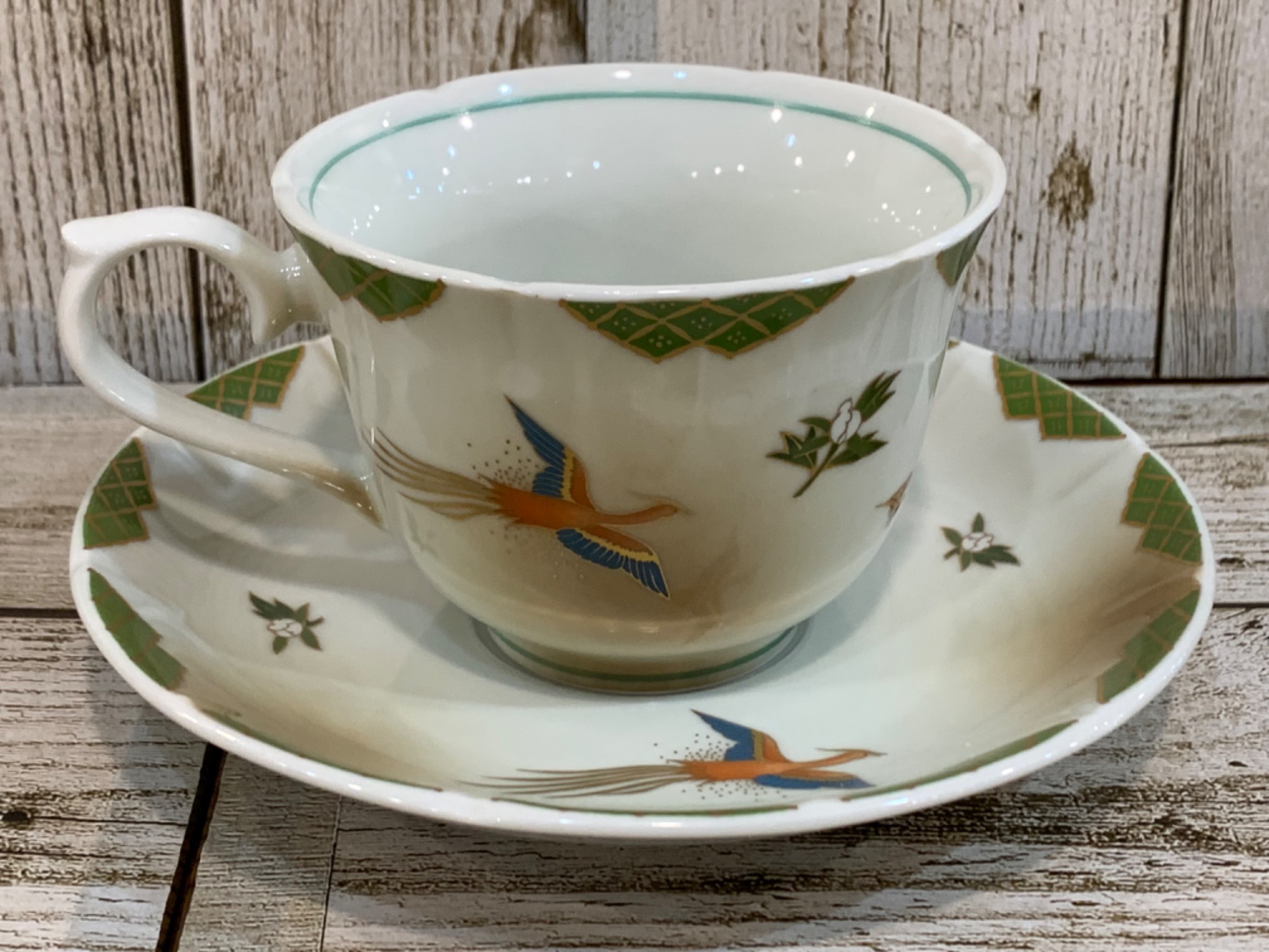 407 林九郎　金鶏文　皿　5客　未使用　有田焼 有田焼 伊万里 林九郎作 染錦 地紋 取皿揃 五客 | 東京世田谷の買取