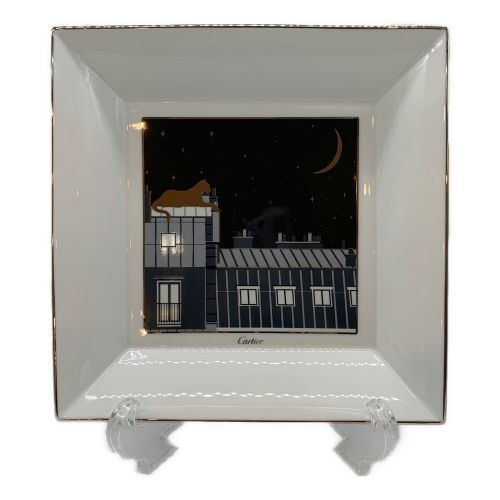 非売品　Cartier 限定プレート 約20cm　パンサー　箱付き Cartier(カルティエ)のスクエアプレート『パンサー』のご紹介です