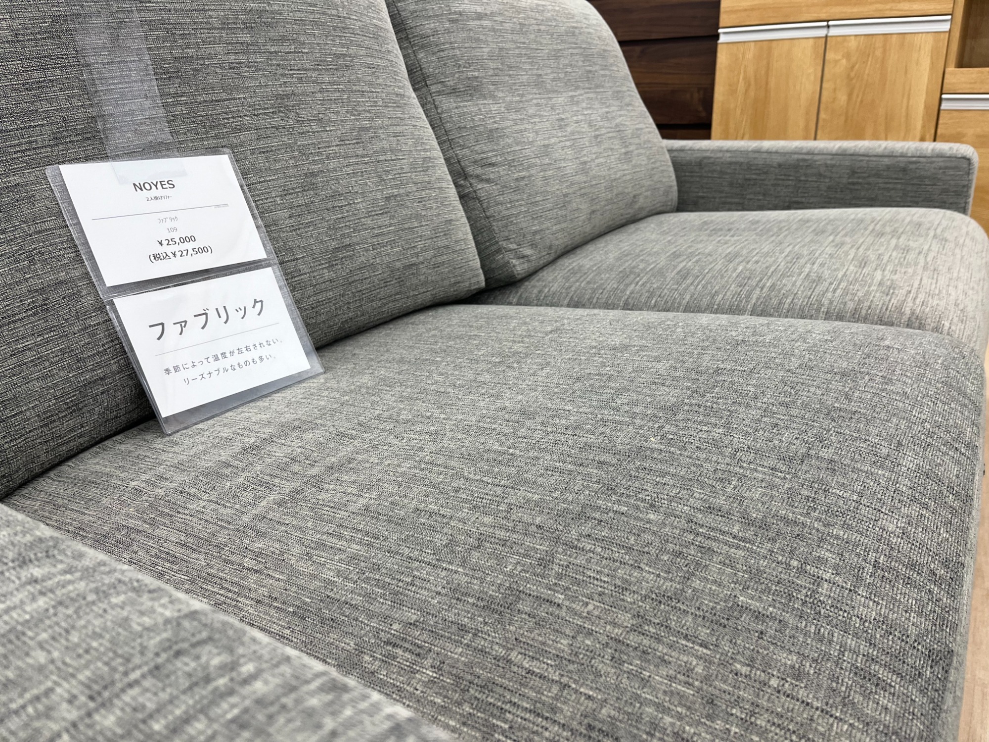 中古家具多数売場展開中！】NOYES(ノイエス)ファブリック素材の2人掛けソファーをご紹介♪｜2024年10月26日｜リサイクルショップ  トレジャーファクトリー（トレファク）東大阪箕輪店