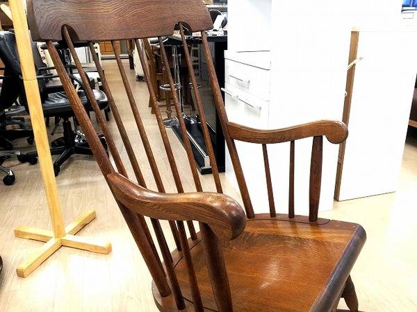 【良品】ロッキングチェア キツツキ / 飛騨産業 飛騨産業 ロッキングチェア 穂高 キツツキマーク/HIDA Rocking