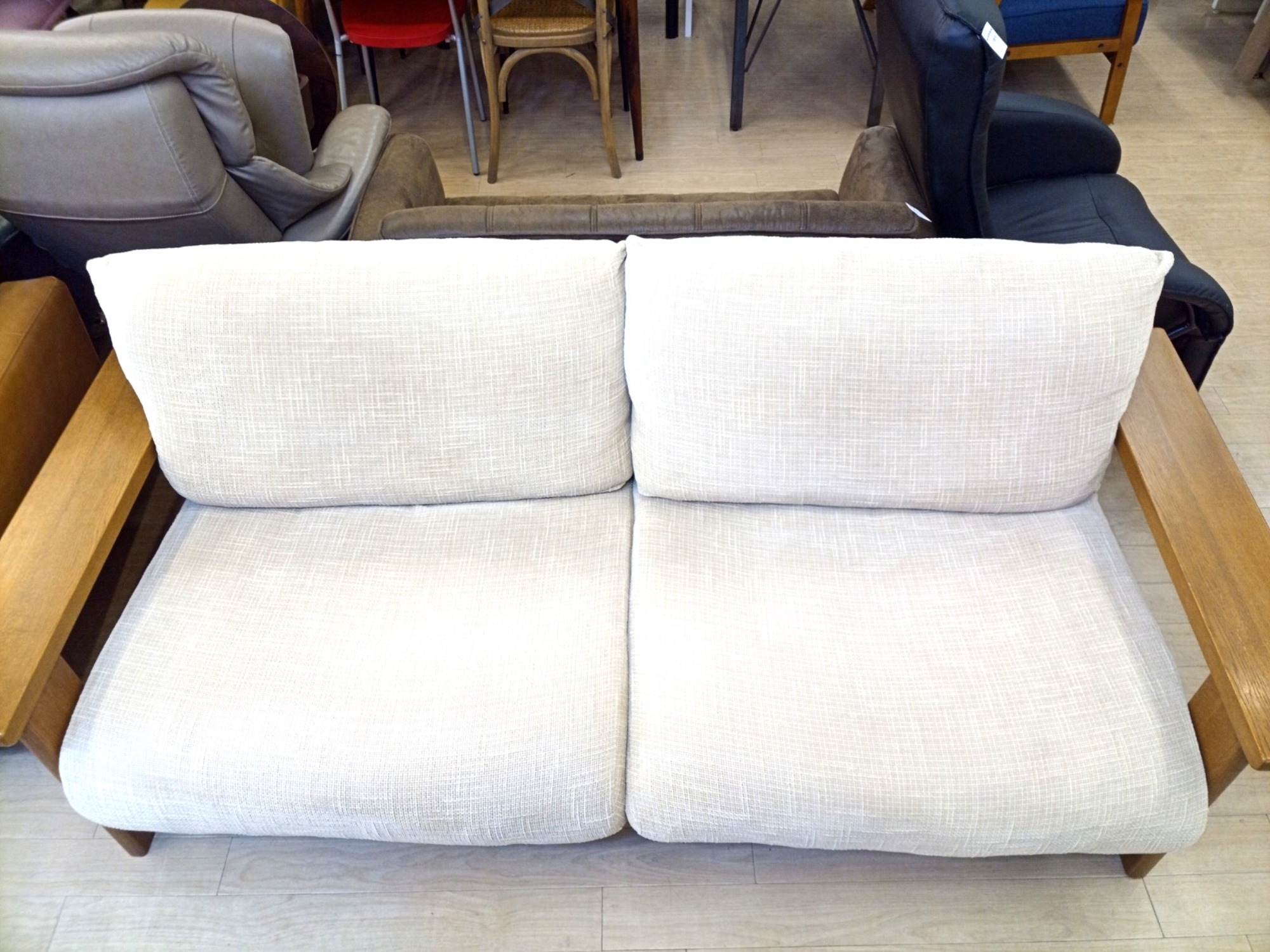 【トレファク神戸南店】 2人掛けソファー NAGANO INTERIORです‼︎ 【取りに来られる方限定】 NAGANO INTERIOR (ナガノインテリア) ソファー グレー×ブラウン