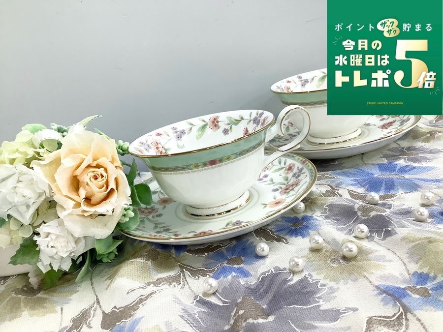 Noritake（ノリタケ）のペアカップ&ソーサー『プリムローズ』が買取