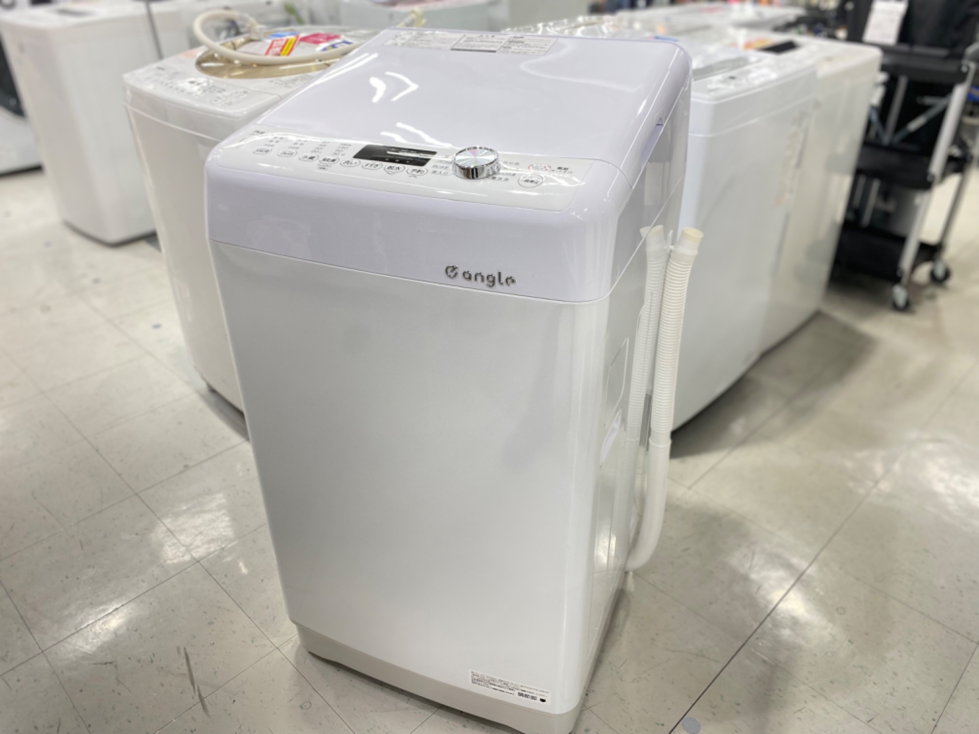 イーアングル ANG-WM-B70-W レトロ調 7.0kg全自動洗濯機-