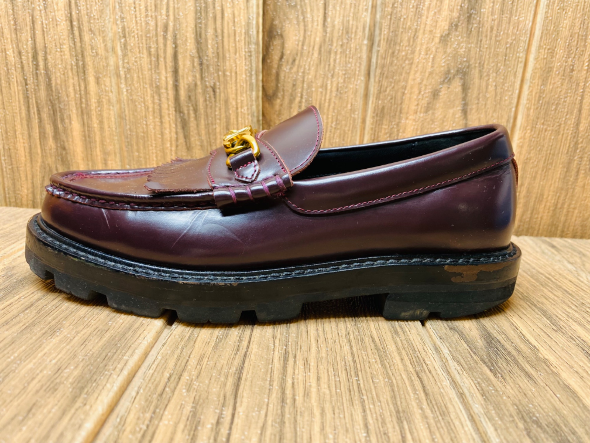 CELINE マーガレット ローファー 37 トリオンフチェーン CELINE