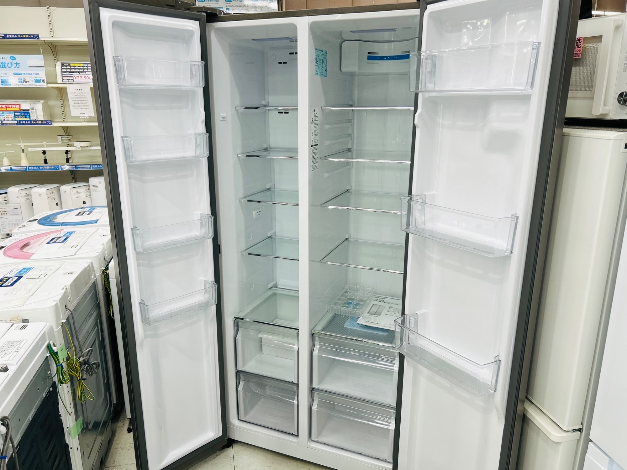 パノラマオープン】AQUA(アクア)の2ドア冷蔵庫 499L が入荷致しました