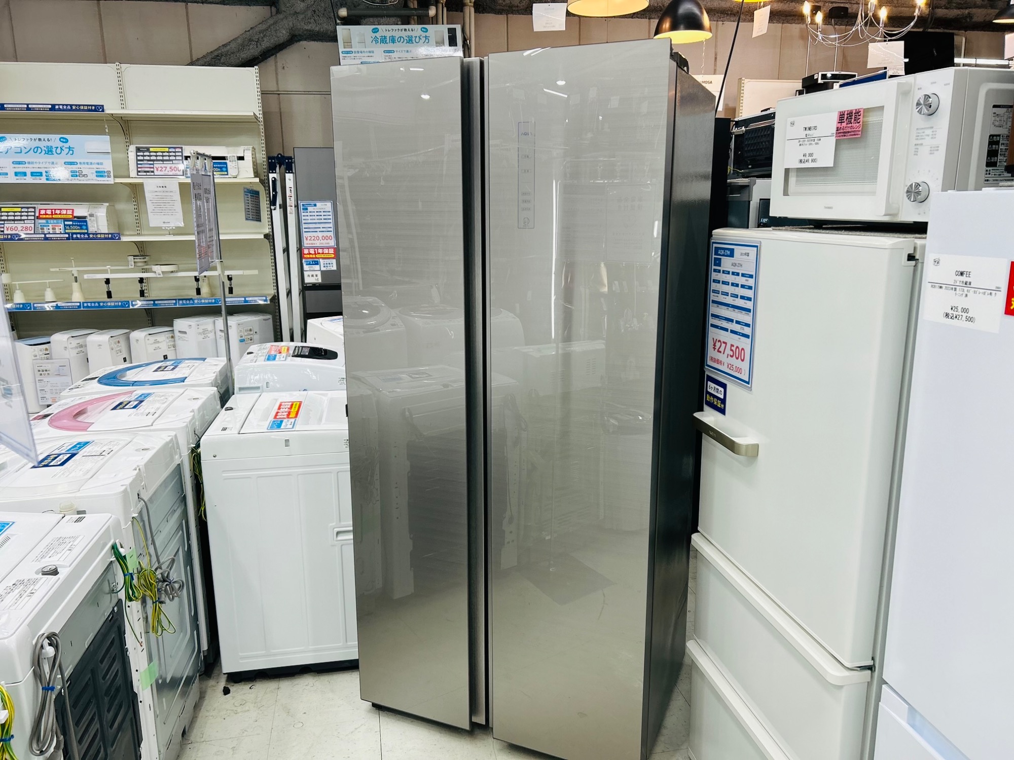 パノラマオープン】AQUA(アクア)の2ドア冷蔵庫 499L が入荷致しました