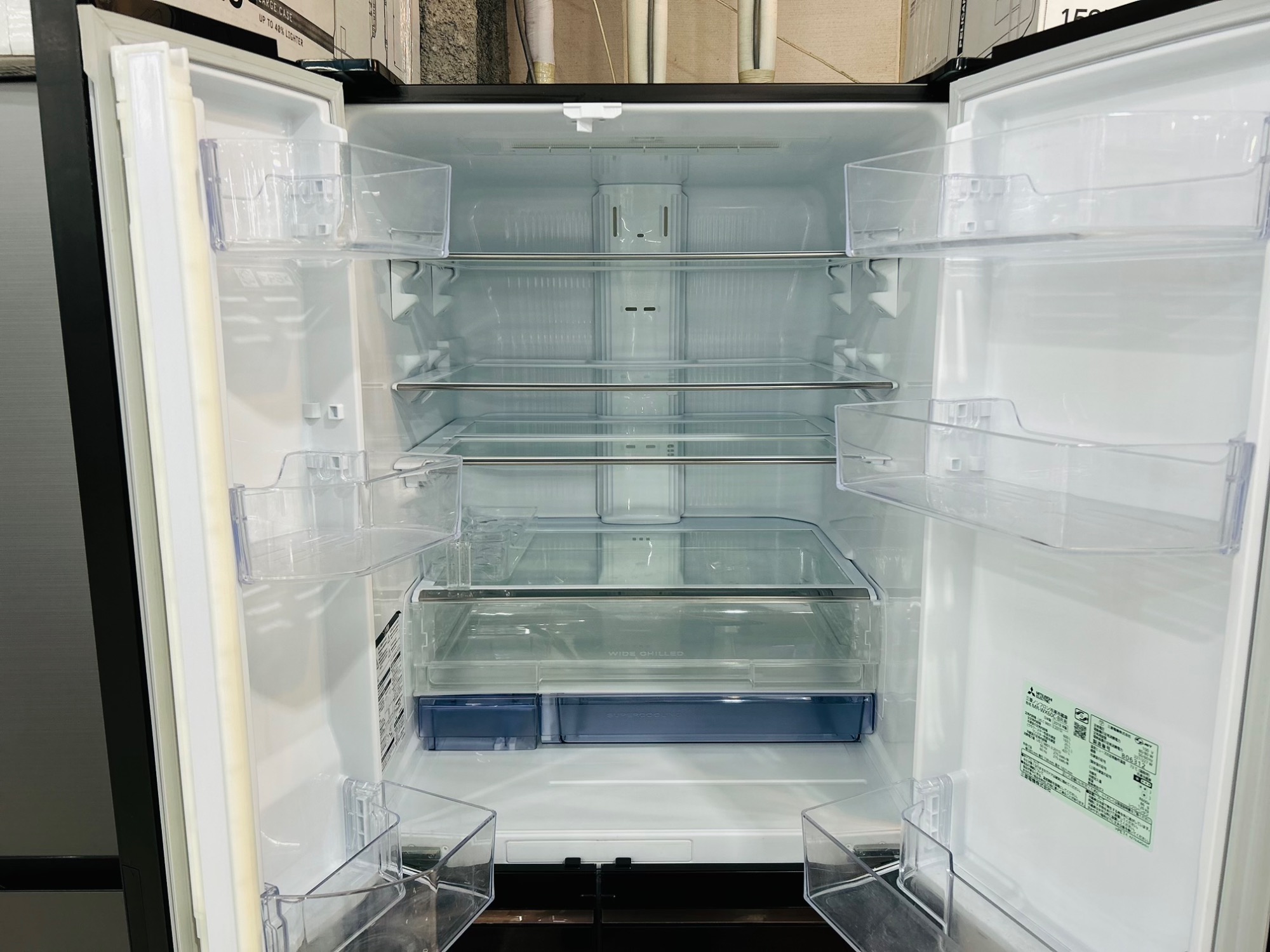 MITSUBISHI(三菱)の6ドア冷蔵庫 MR-WX60C-BRが買取入荷いたし MITSUBISHI(三菱)の6ドア冷蔵庫 MR-WX60C-BRが買取入荷いたし