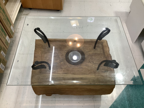 kaja(カジャ)の古木ガラステーブルを買取入荷致しました！【横浜青葉店