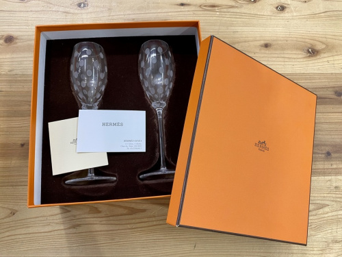 シャンパングラスのHERMES