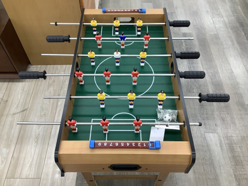 サッカーゲームの信楽焼たぬき