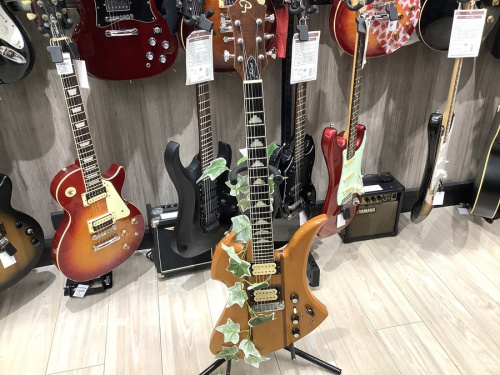 中古楽器店のギター