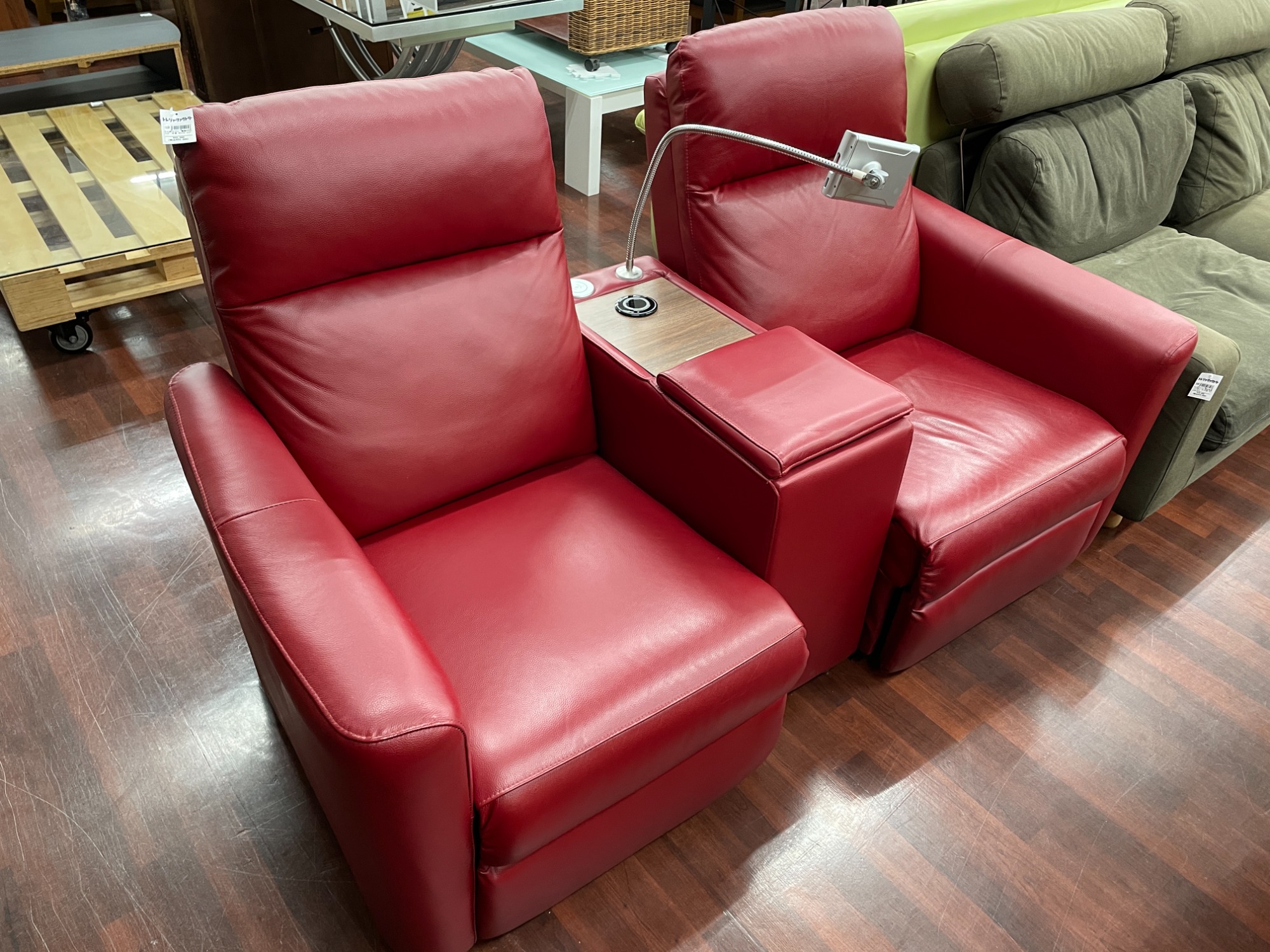 2人掛けソファー 半革 レット 紹介します！