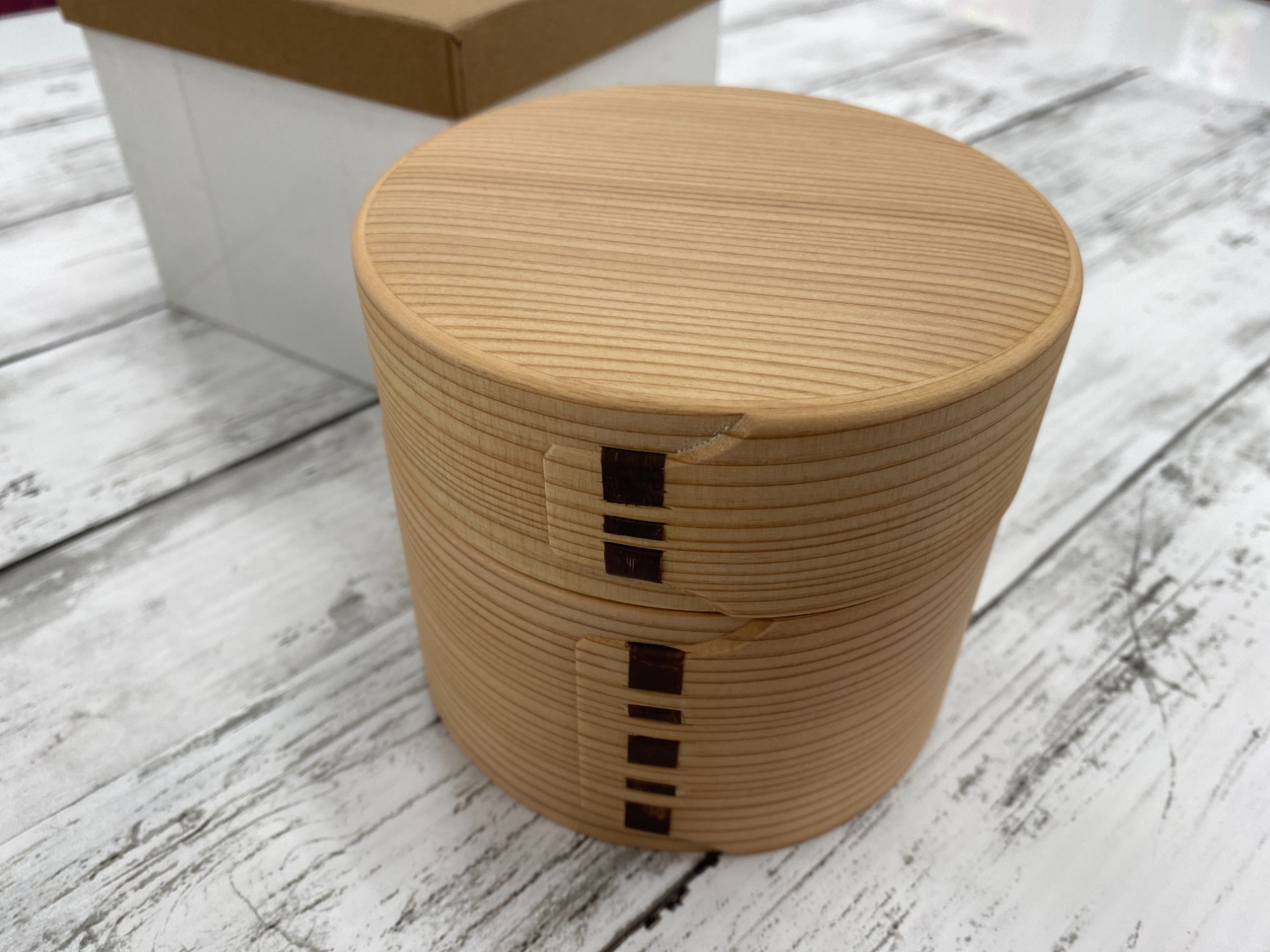 12月買取CP】 大館工芸社（オオダテコウゲイシャ）曲げわっぱ 二ﾂ重丸