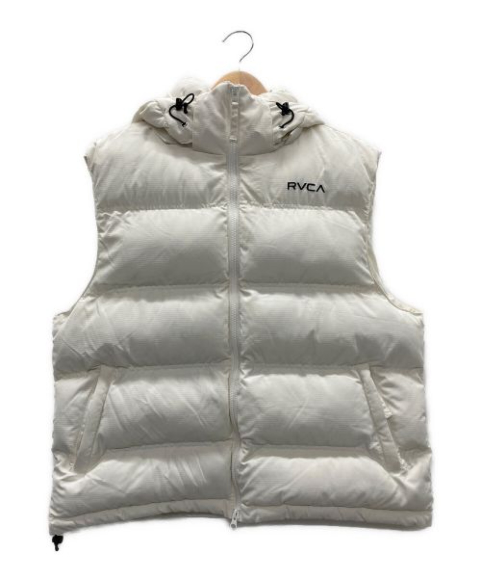 RVCA ホワイト ダウンベスト フード付き RVCA｜ルーカのダウンベスト通販 - ZOZOTOWN