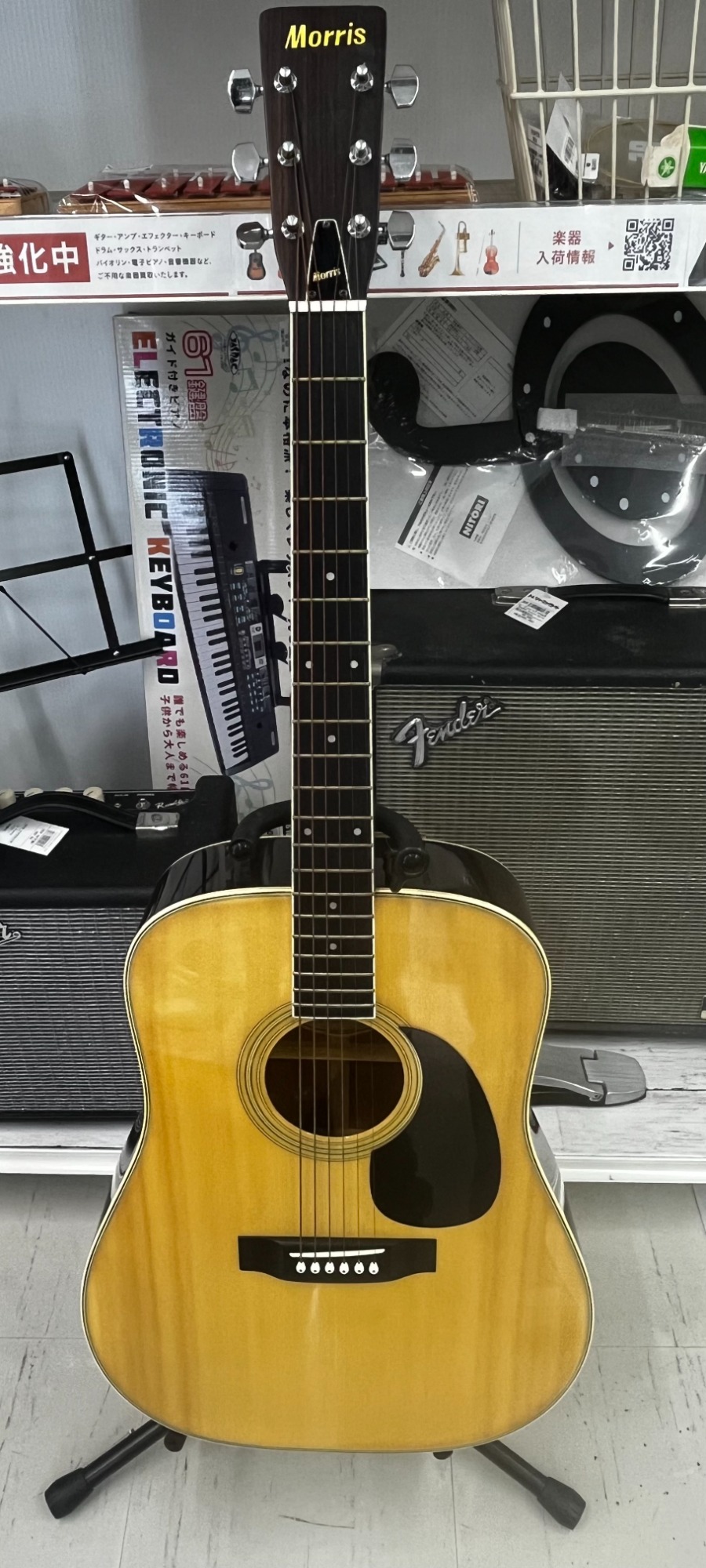 タグ付き美品◎Morris アコースティックギター W-20 日本製 モーリス Morris W-20 Acoustic Guitar アコースティックギター モーリス