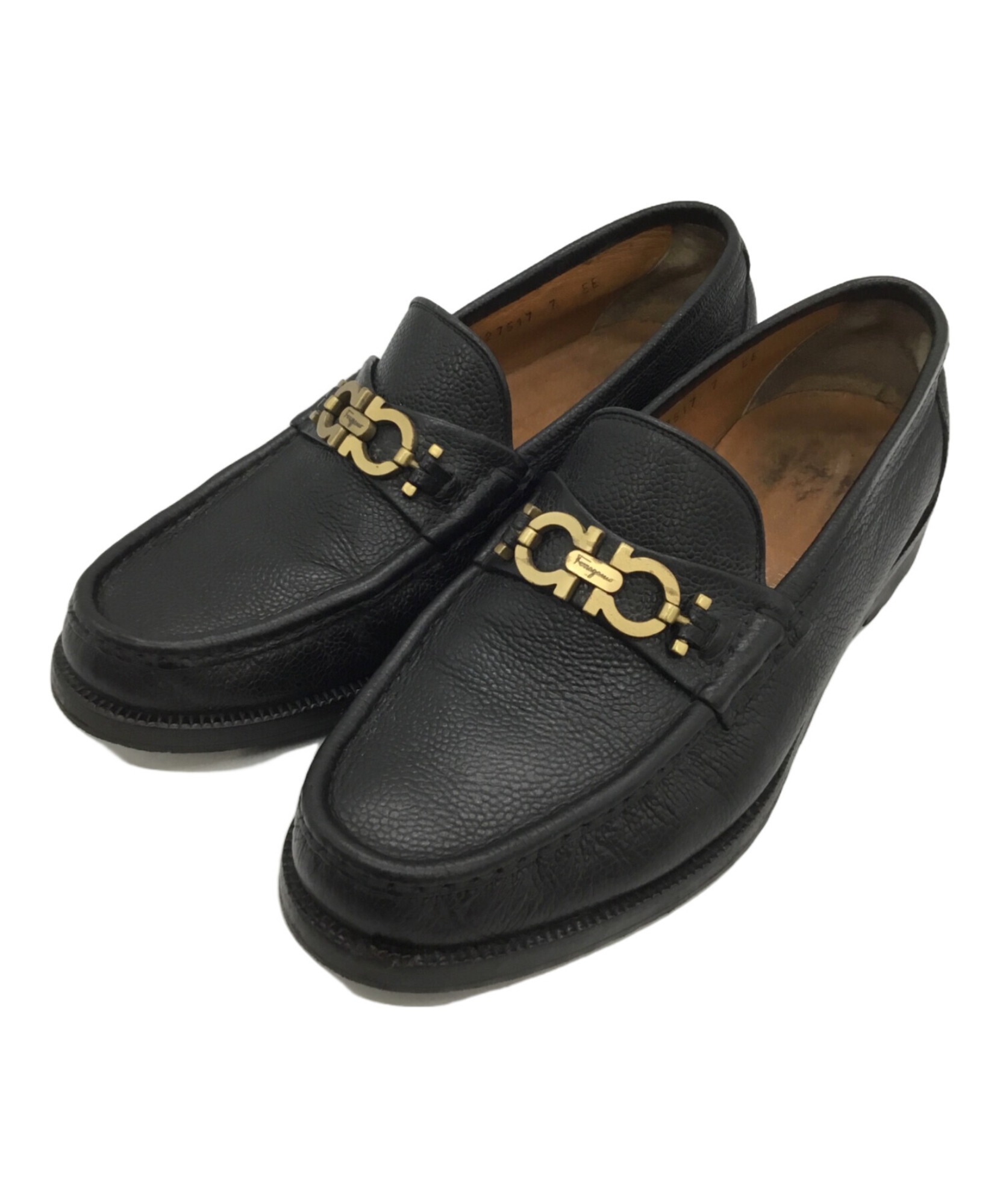 Salvatore Ferragamoフェラガモウッドビットローファー55C 楽天