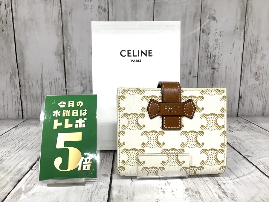 【CELINE】スモール トリオンフキャンバス ストラップウォレット セリーヌ スモール トリオンフキャンバス ストラップウォレット
