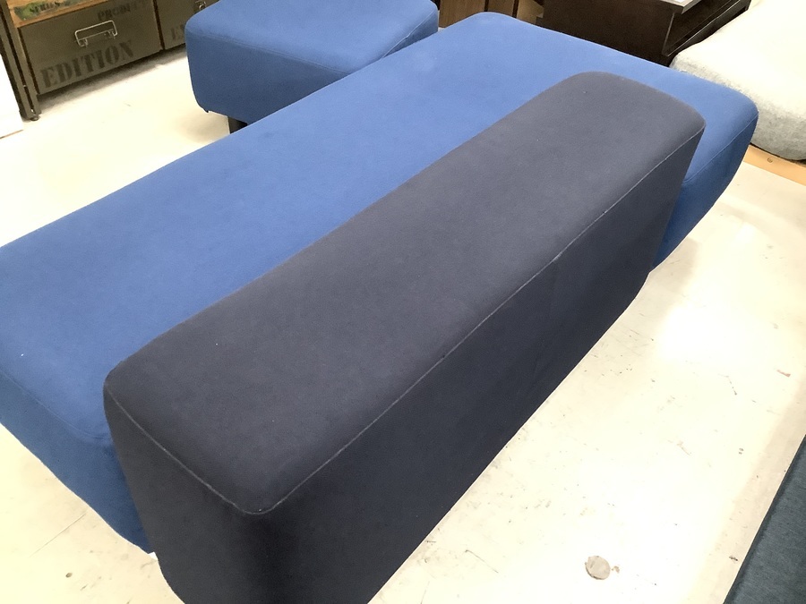 【無印良品】ネイビー ソファベンチ オットマン付き 無印良品】オットマン付きのソファベンチが入荷しました！人気の