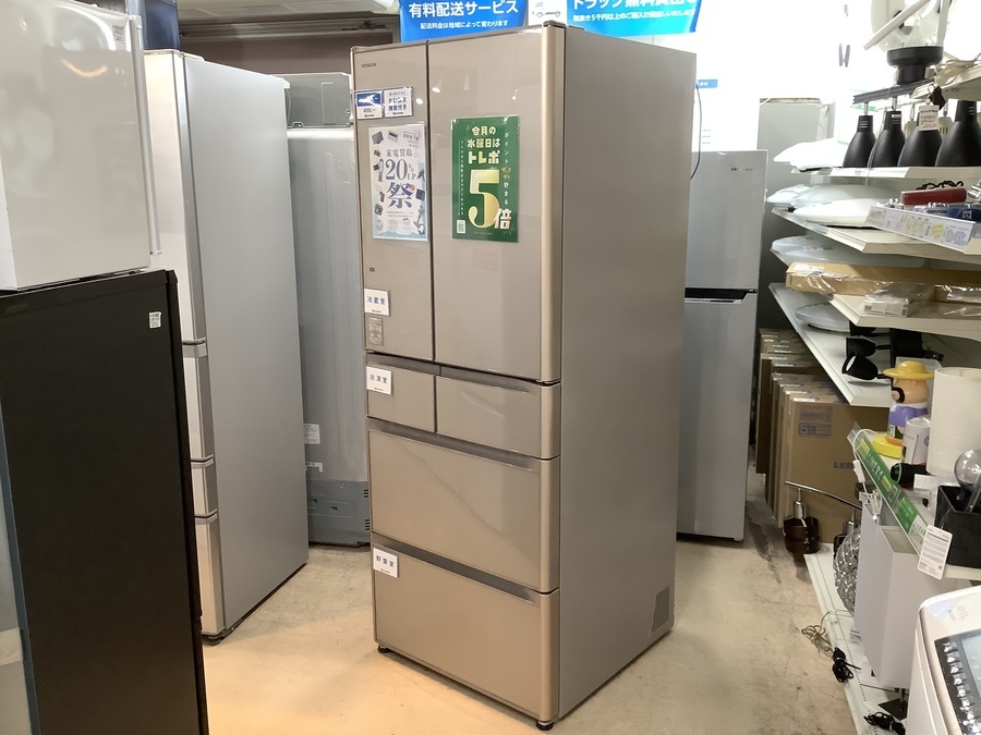 HITACHI 6ドア　冷凍冷蔵庫 中古 中古近郊自社便可 日立 441L 6ドア冷蔵庫 R-SF440CM-T 2013年製