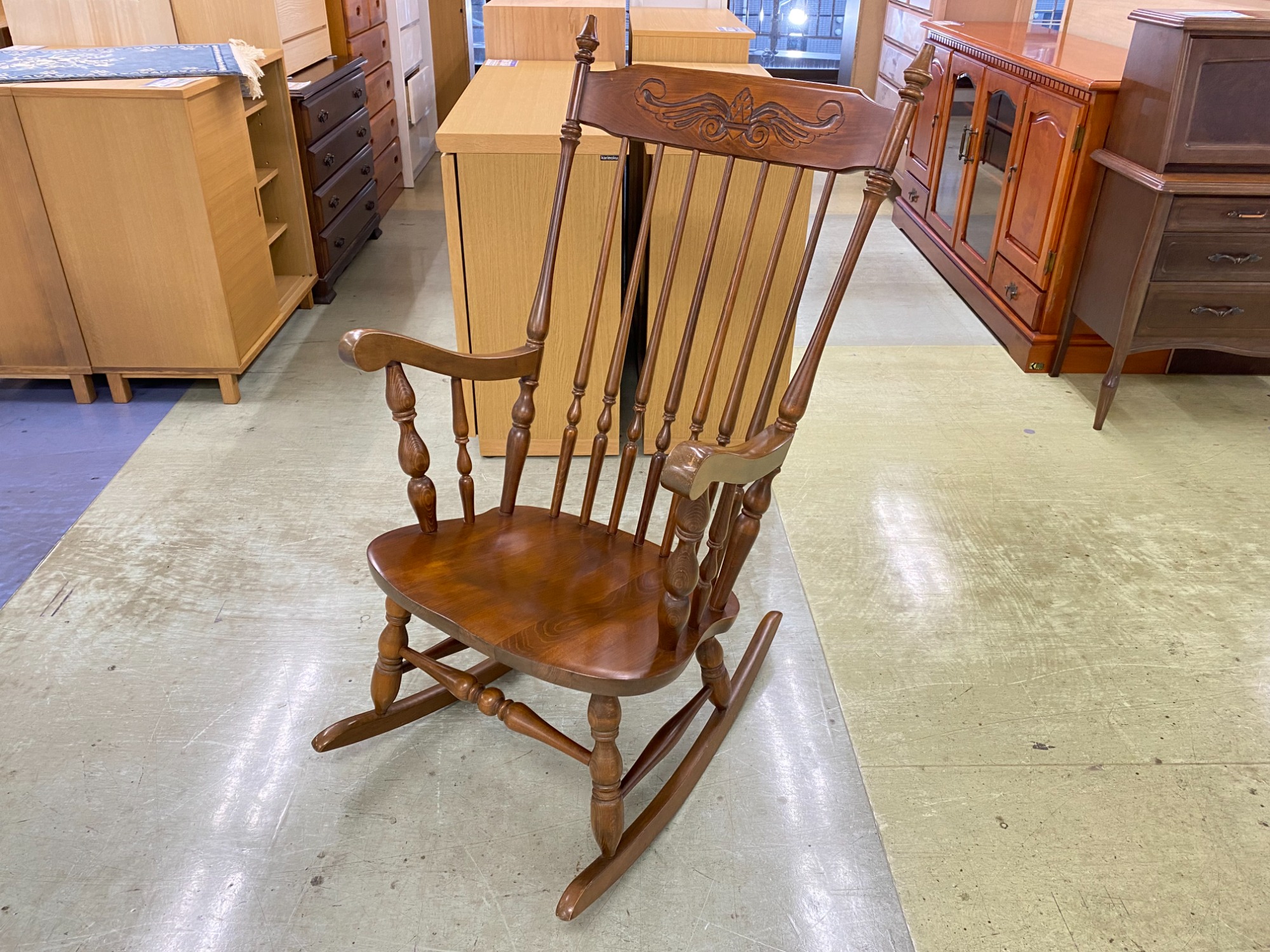 希少ホワイト ロッキングチェア 太平 大阪府泉南市まで引取も可能