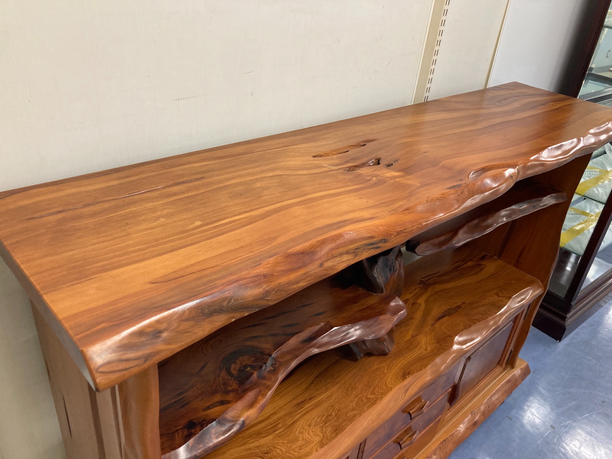 屋久杉 飾り棚 天然木漆塗り オマケあり 楽天市場】【総高127cm】屋久杉