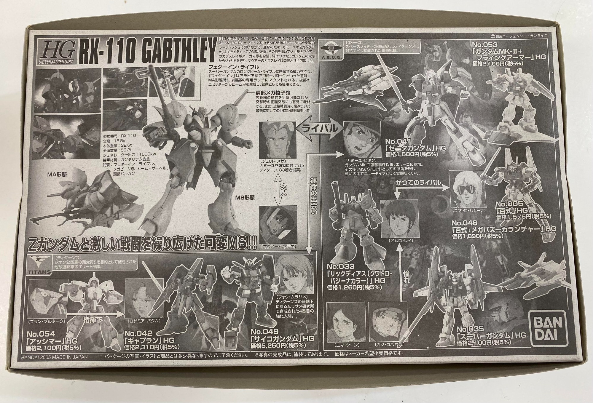 機動戦士Zガンダム』より1/144スケール HGガブスレイが入荷しました