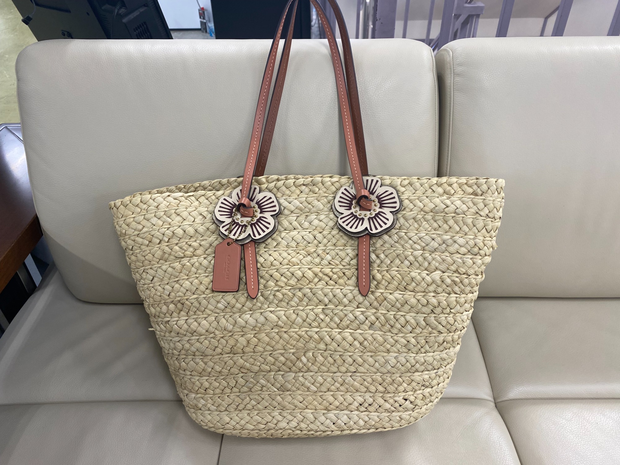 COACH 編み込み ベージュ ハンドバッグ ブランド20選買取20％UPキャンペーン中！】COACH(コーチ)の