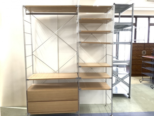 大人気！無印良品 ステンレスユニットシェルフ・ワードローブセットが