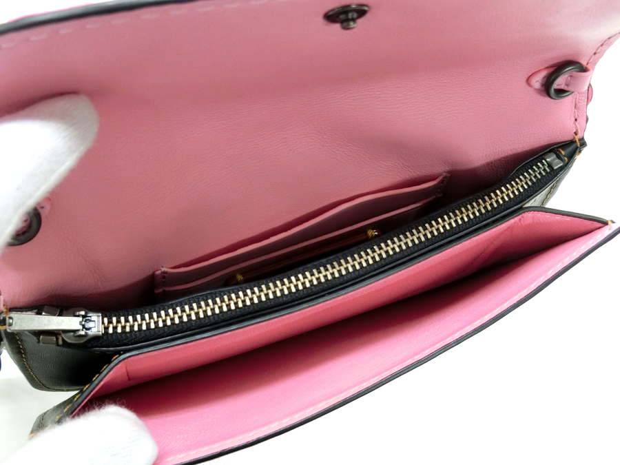 COACH イエロー・ネイビー ・ピンク　クラッチバック☆即日発送☆ ヤマト] ラウンドクラッチバッグcolor：ネイビー【受注生産